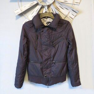 Spiral Girl Rare Find Women's Moto Puffer Jacket Size Small